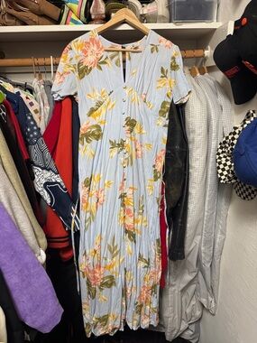 Billabong Light Blue Floral Maxi Dress